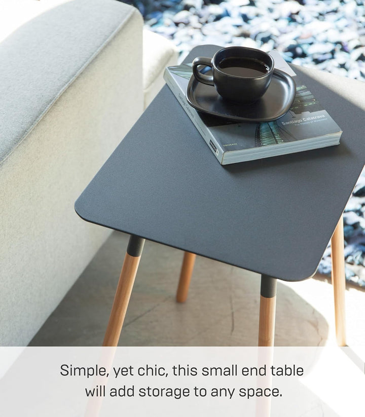 Side Table square - Plain - black Schwarz, Schwarz