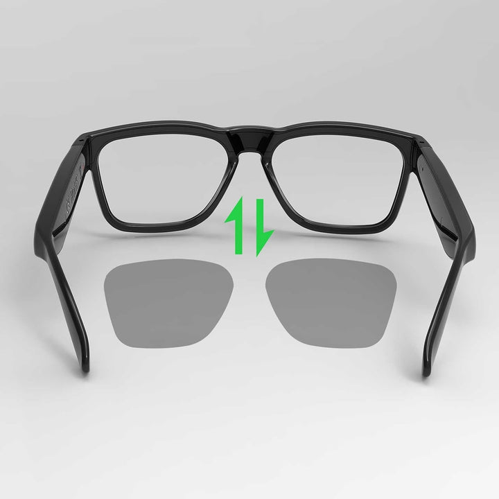 OhO sunshine Safety Glasses,Over Ear Bluetooth Glasses 5.0 with Built-in Microphone to Listening Mus