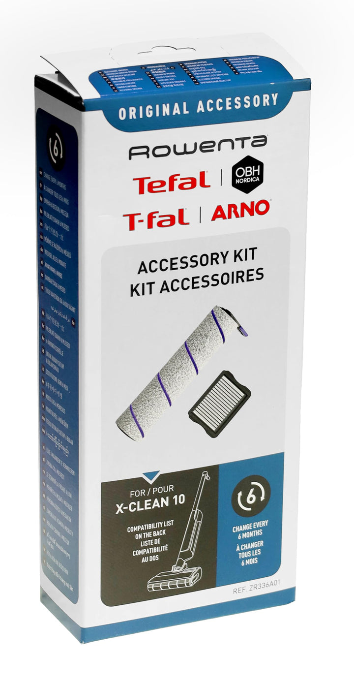 Filter + Bürste ZR336A01 kompatibel mit/Ersatzteil für Rowenta GZ7035 X-Clean 10 Nass-Trockensauger,