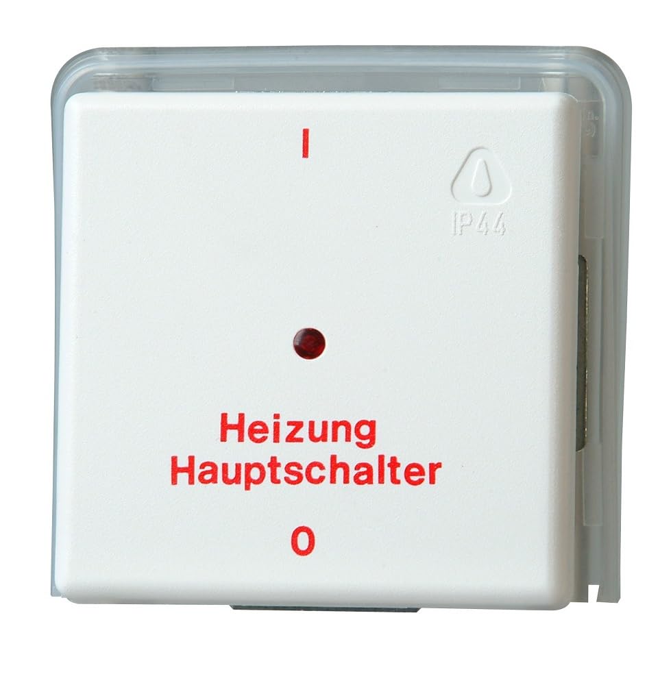 Kopp Standard Unterputz Feuchtraum Heizungs-Hauptschalter, UP FR, IP44, arktis-weiss, 627302086 Heiz