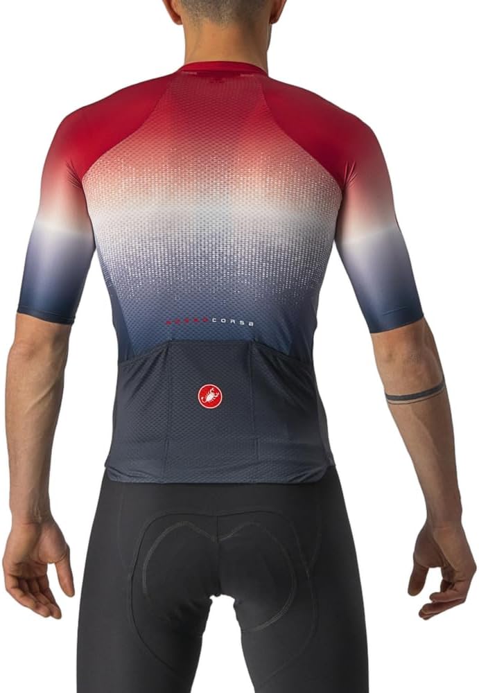 CASTELLI Herren Aero Race 6.0 Jersey T-Shirt XL Savile Blue/Pro Red, XL Savile Blue/Pro Red