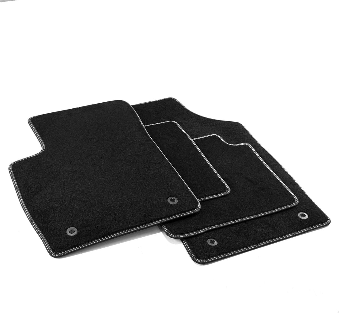 MDM PRO-4522 Fussmatten für Fiat 500 / 500C / 500S (auch Hybrid) 2007>, Passgenau Velours Kunstleder