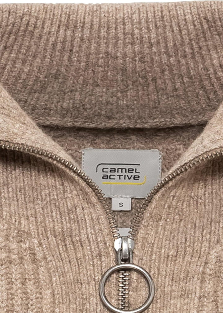 camel active Damen Stricktroyer mit Stehkragen M Braun, M Braun