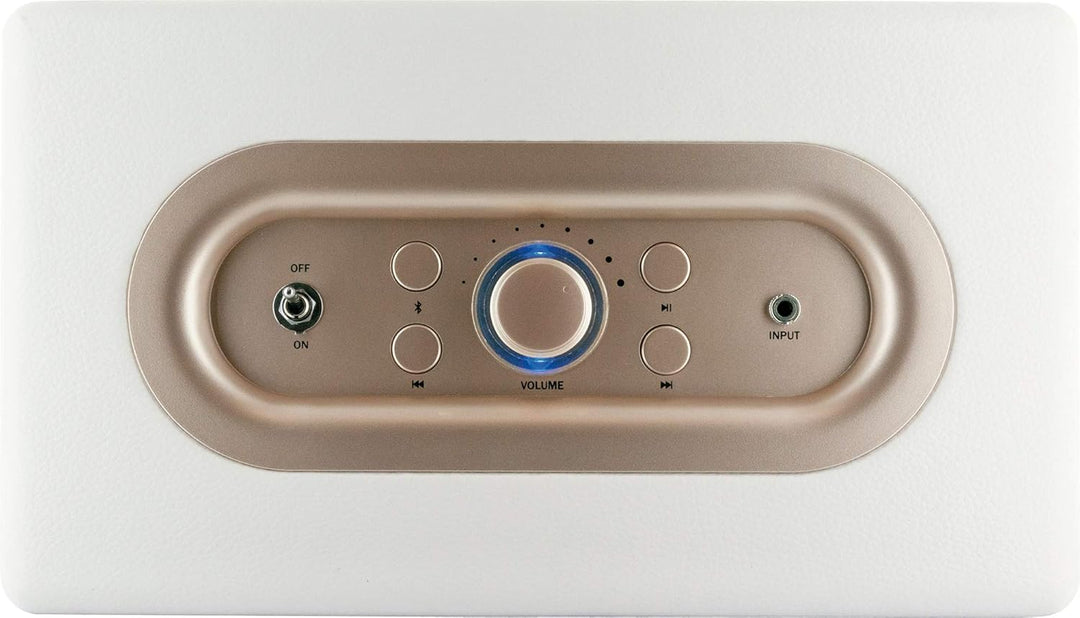 SCHWAIGER 661712 Retro Bluetooth Lautsprecher Vintage Speaker Lederoptik Holzgehäuse Akku HiFi Musik