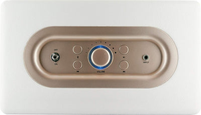 SCHWAIGER 661712 Retro Bluetooth Lautsprecher Vintage Speaker Lederoptik Holzgehäuse Akku HiFi Musik