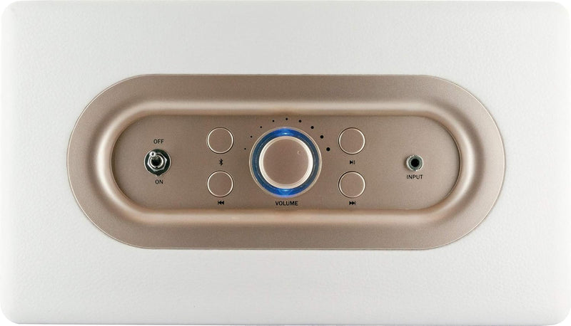 SCHWAIGER 661712 Retro Bluetooth Lautsprecher Vintage Speaker Lederoptik Holzgehäuse Akku HiFi Musik