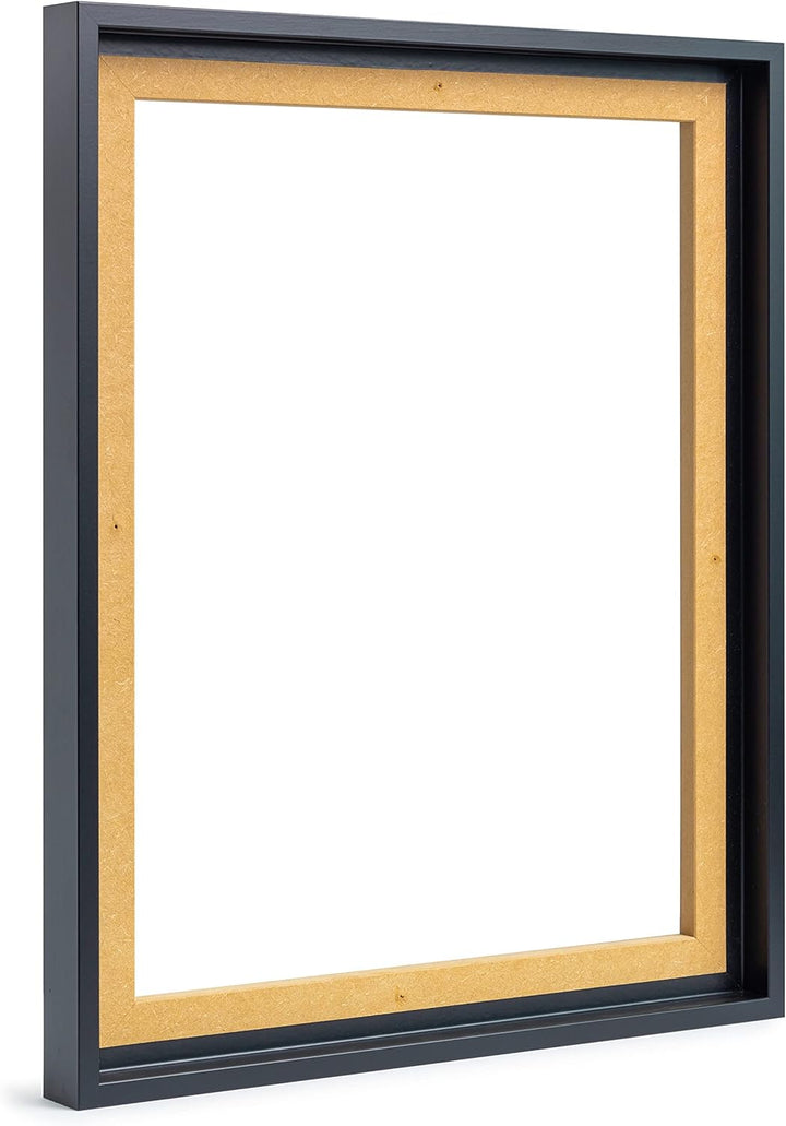 rahmengalerie24 Schattenfugenrahmen 50x70 cm (PUZZLEFORMAT) schwarz matt für Leinwand Bilderrahmen K