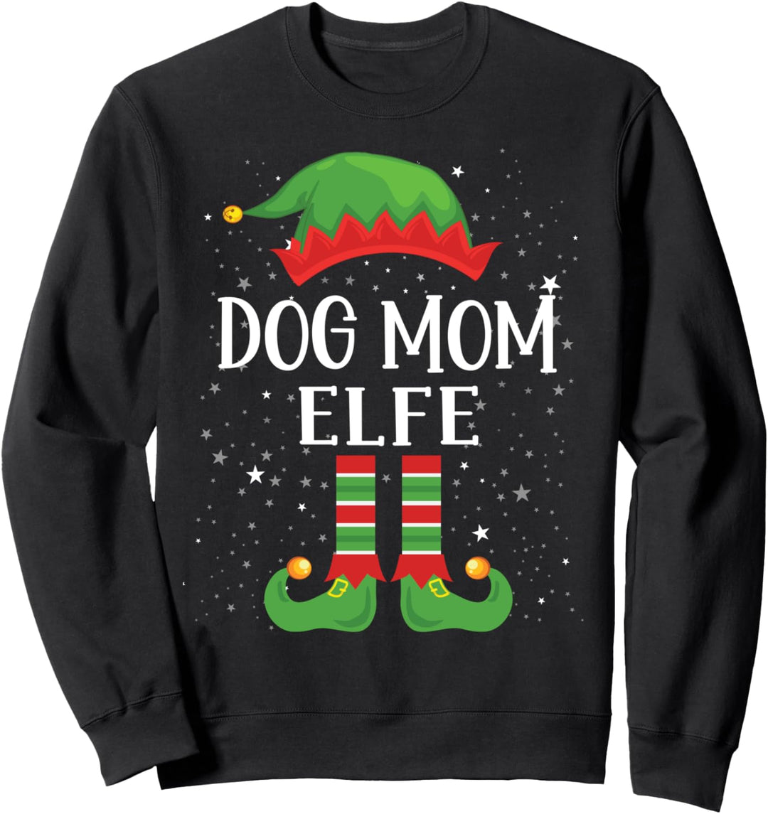 Dog Mom Elfe Outfit Weihnachten Familie Elf Christmas Sweatshirt