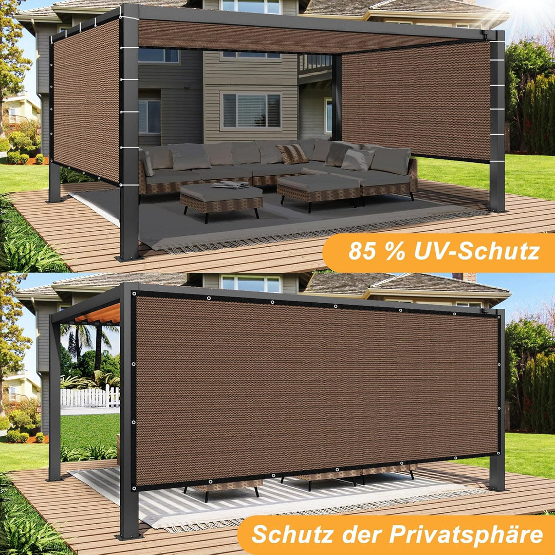 Sonnenschutz-85% Shading Rate UV-Beständiges,Sonnensegel Mit Einfassung Mit Ösen Einfachen Aufhängen