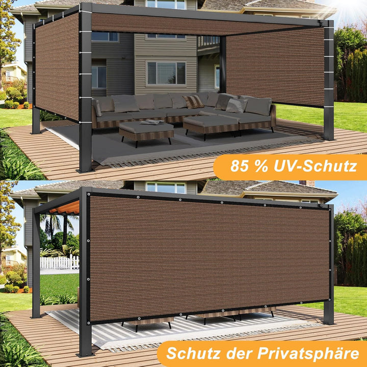 Sonnenschutz-85% Shading Rate UV-Beständiges,Sonnensegel Mit Einfassung Mit Ösen Einfachen Aufhängen