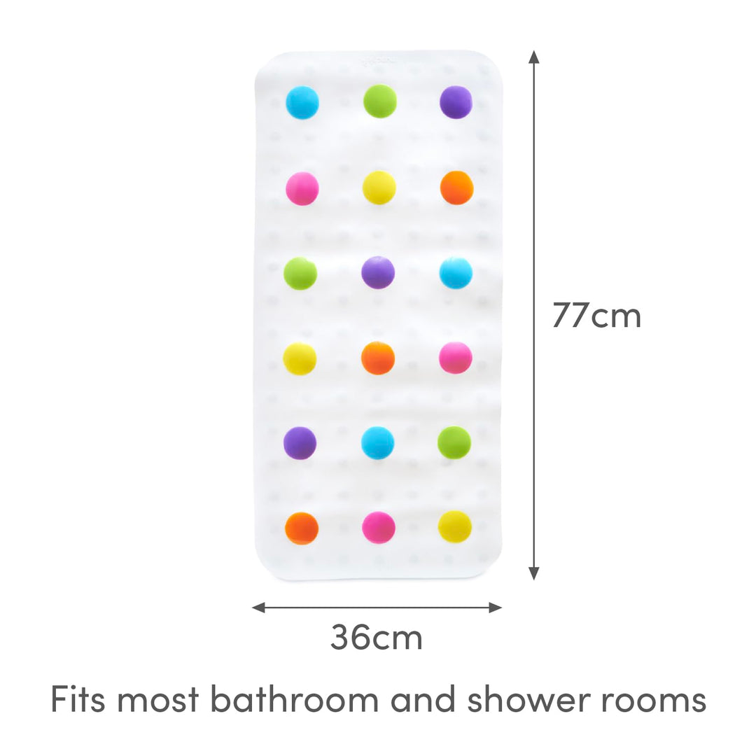 Munchkin Rutschfeste Baby-Badewannenmatte, Anti-Rutsch-Badewanneneinlage mit bunten Luftblasen, sorg