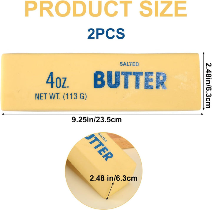 Lyreh Grosses Butter Quetschspielzeug, Butterstick aus PU-Material Langsam Aufsteigendes Quetsch-Leb