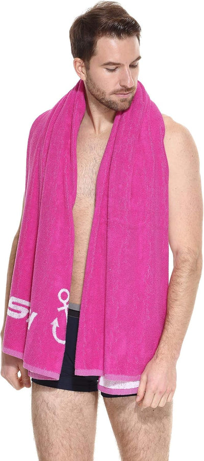 Cressi Cotton Frame Beach Towel - Erwachsene Strandtuch/Hochwertiges Sporthandtuch 90x180cm Fuchsia,