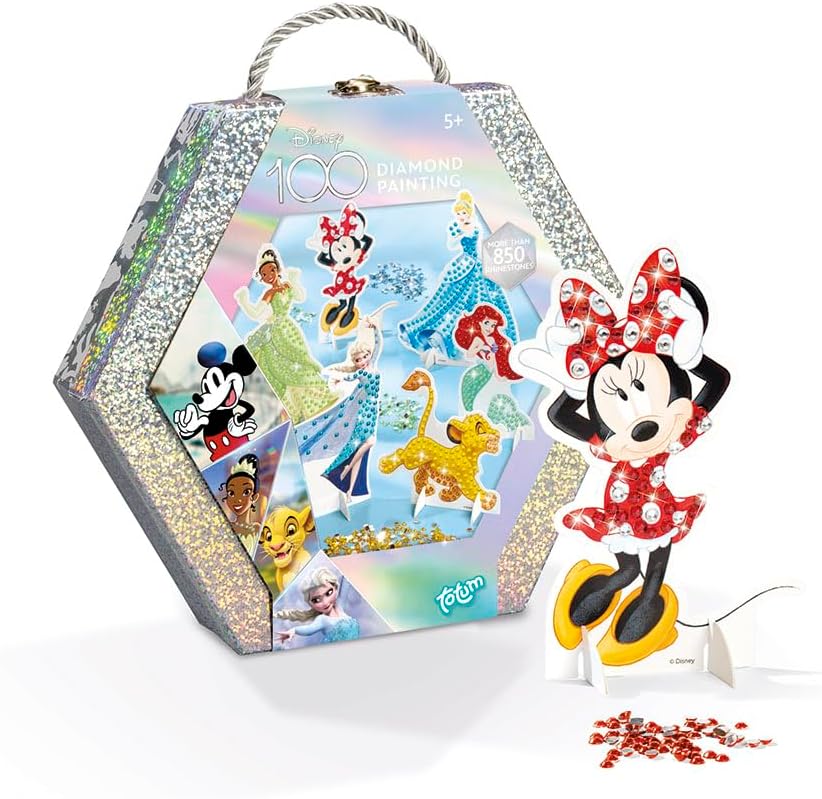 Totum Disney Diamond Painting Figuren in schöner Geschenkbox – 6 Disney Charaktere zum Verzieren mit