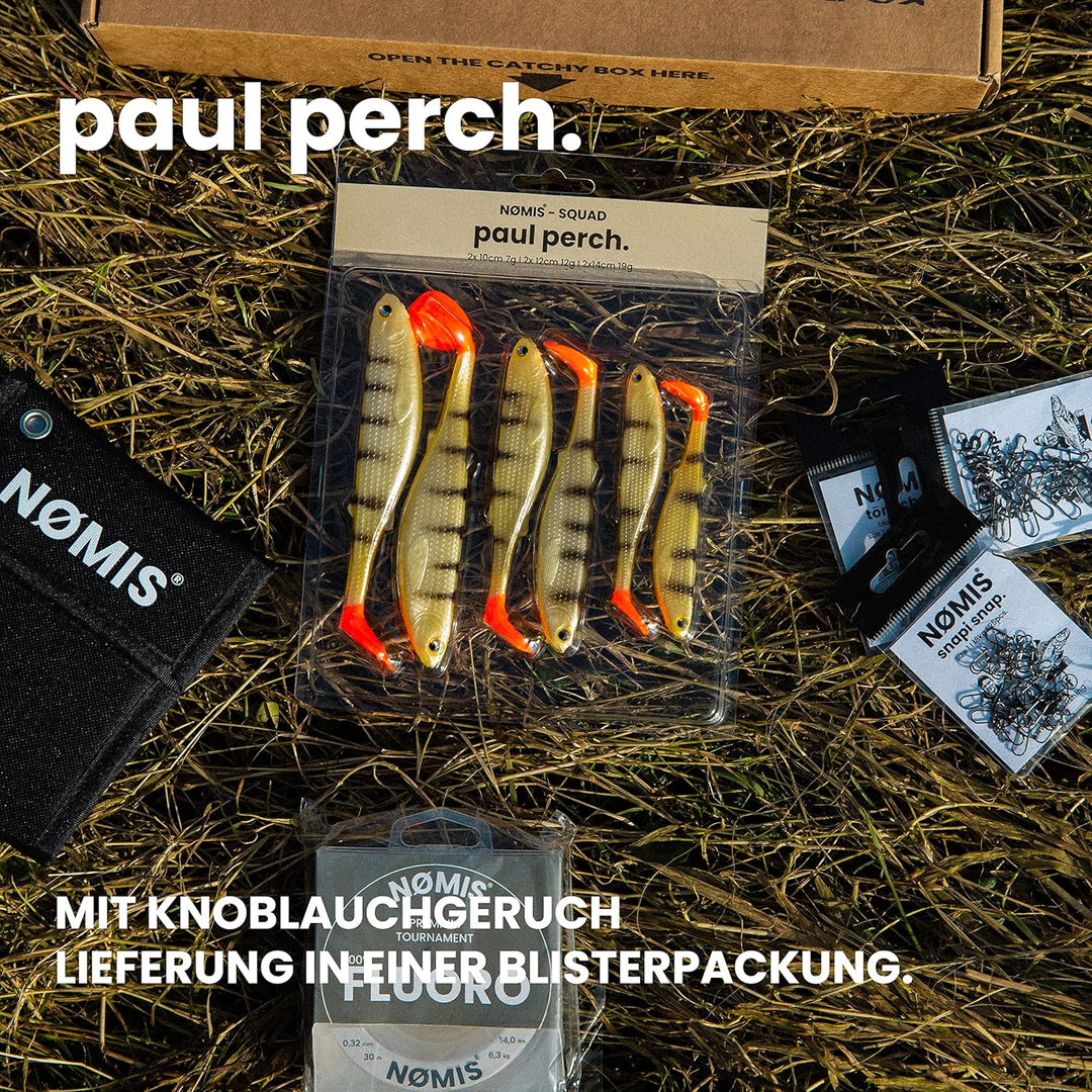 NØMIS Gummifisch Set | Premium Gummifische Set | Angelzubehör | Gummifische Hecht Zander Dorsch Bars