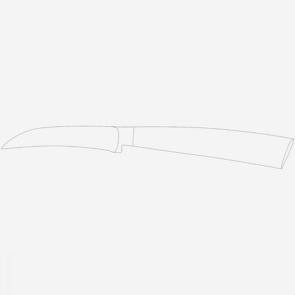 Van Berkel - Gebogenes Schälmesser - Elegance Serie | Klingenlänge: 7 cm | Griff: Rot|*Blisterverpac