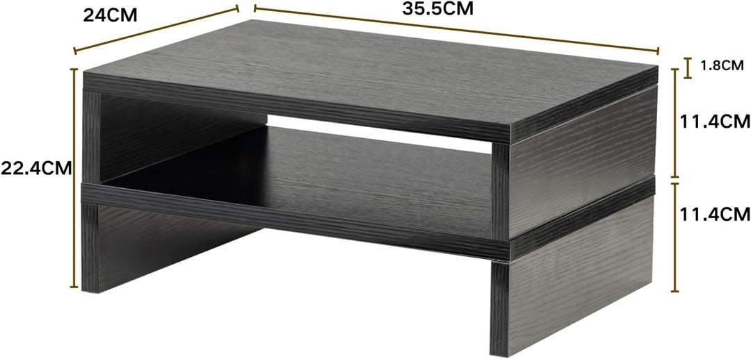 HOMYLIN Monitorständer für Schreibtisch, 2 Stück, MDF, verstellbarer Computerständer, Dual-Monitorer