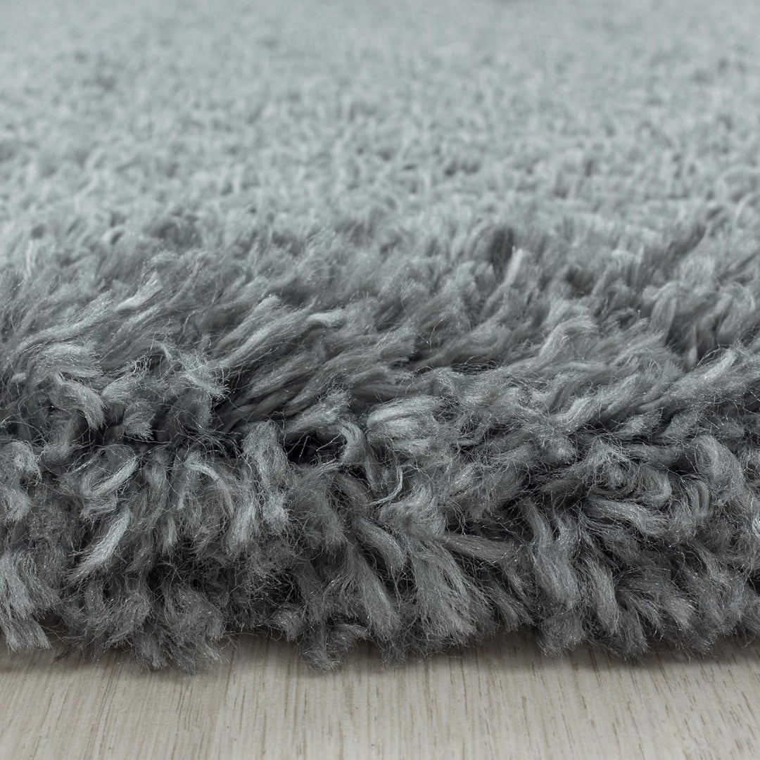 Hochflor Rund Teppich Wohnzimmer Einfarbig Schlafzimmer Esszimmer Flur Läufer Unicolor & Einfarbig W