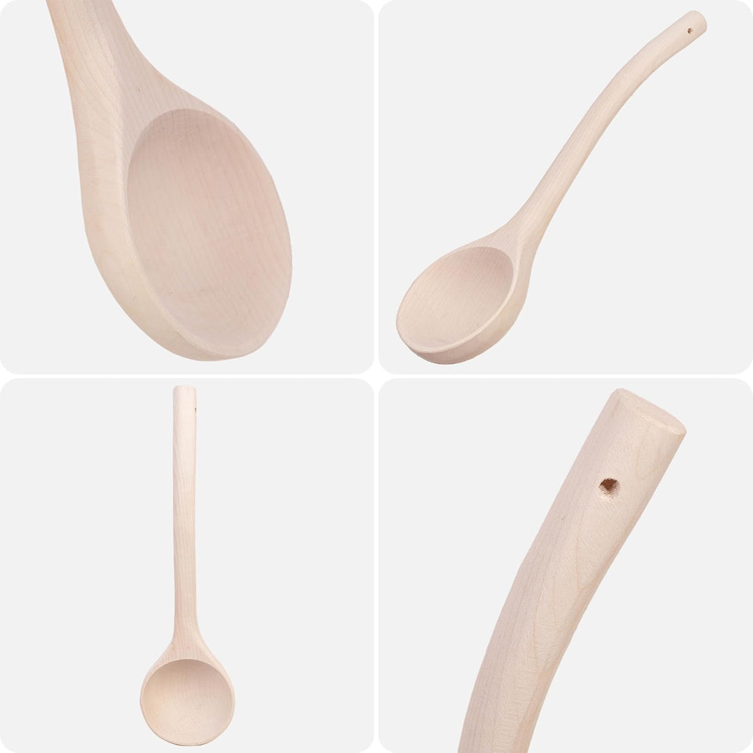 KADAX Sauna Eimer 5L mit Kelle, Saunakübel & Saunakelle Set aus Naturholz, traditioneller Saunaeimer