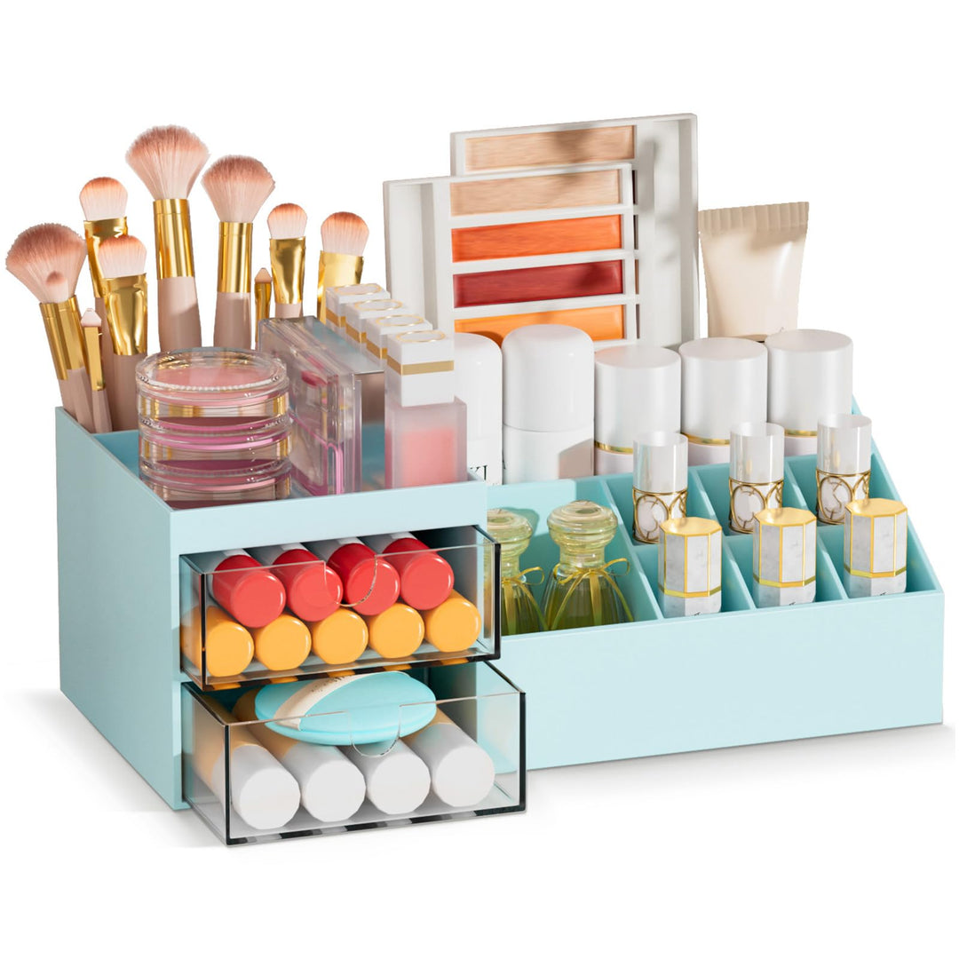 Subsky Make up Organizer mit Schubladen, Multifunktion Schminktisch Organizer Einfache Aufbewahrung