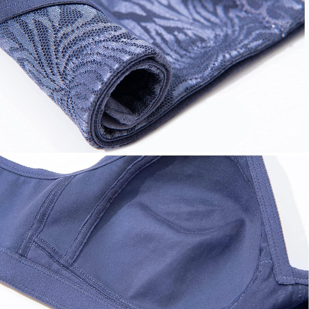 Deyllo Damen Vollschalen Minimizer BH Nicht Bügel Grosse Grössen BH Klassischer Klassisches Blau 80C