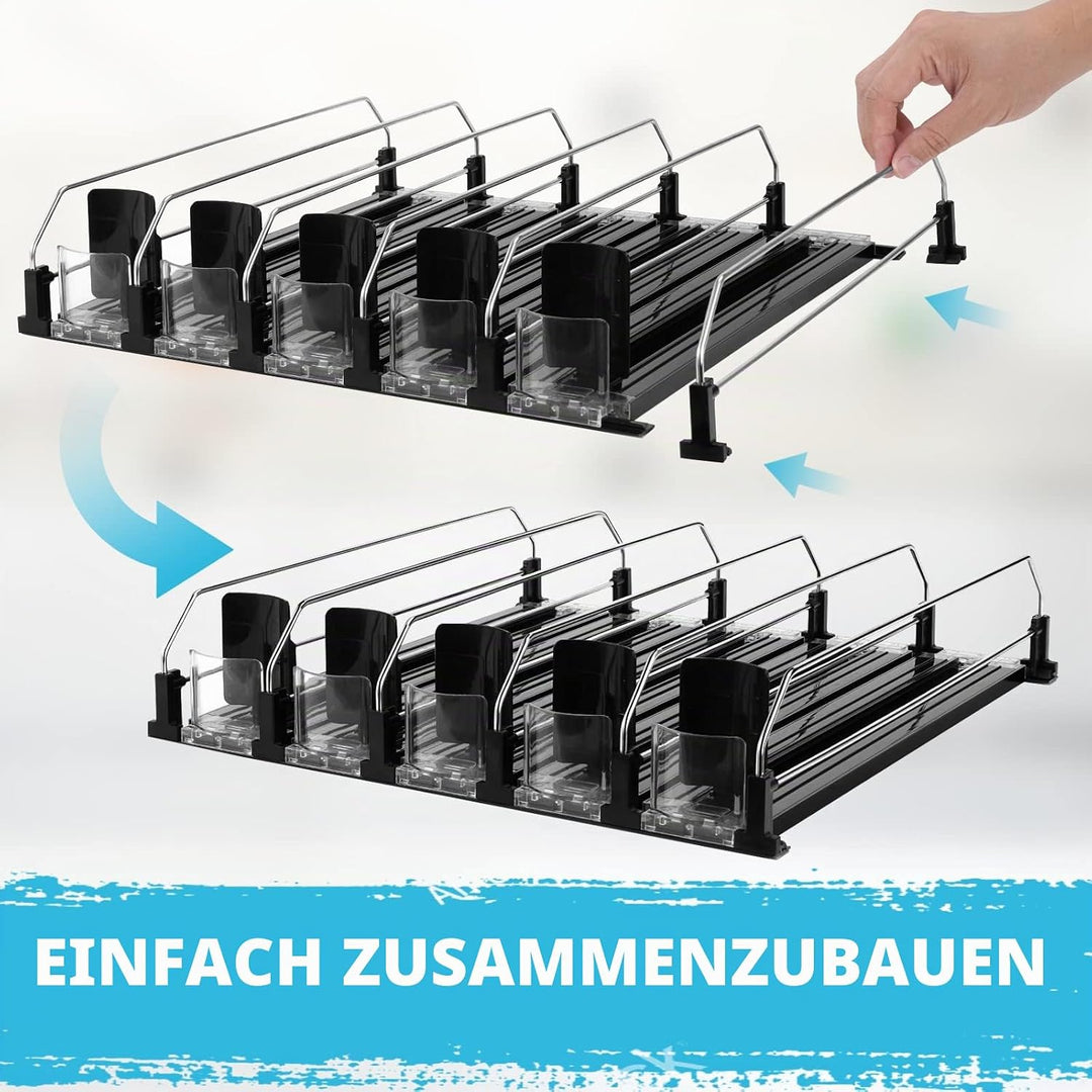 BingoHive Selbstschiebender Getränkedosen-Organizer für Kühlschrank,Getränkespender für Kühlschrank,