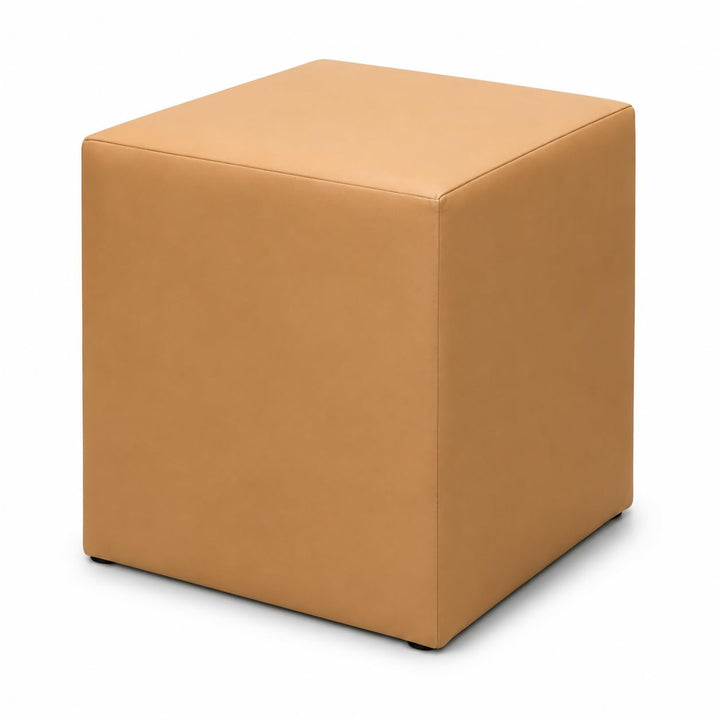 Best for Home Sitzhocker Kunstleder Sitzwürfel Bodenkissen Fusshocker 40x40x40 cm viele Farben (Beig
