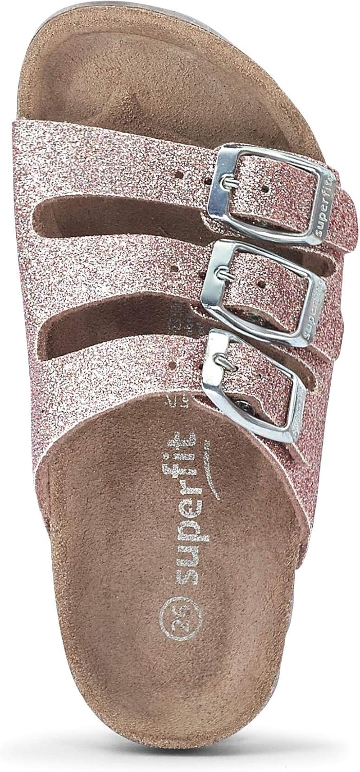 Superfit Mädchen Fussbettpantoffel Pantoffeln 25 EU Bronze 9000, 25 EU Bronze 9000