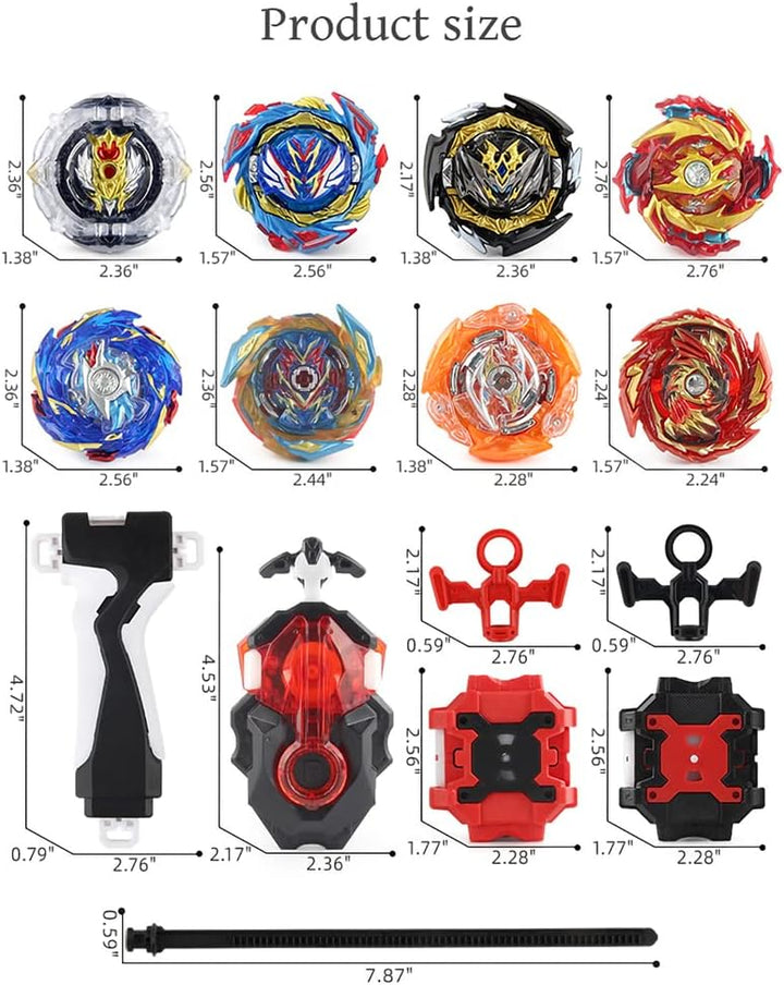Gyros Kreisel Set, 4D Kampfkreisel Modell Speed Kreisel Mit Für Weihnachten, Geburtstag - 8 X Tops +