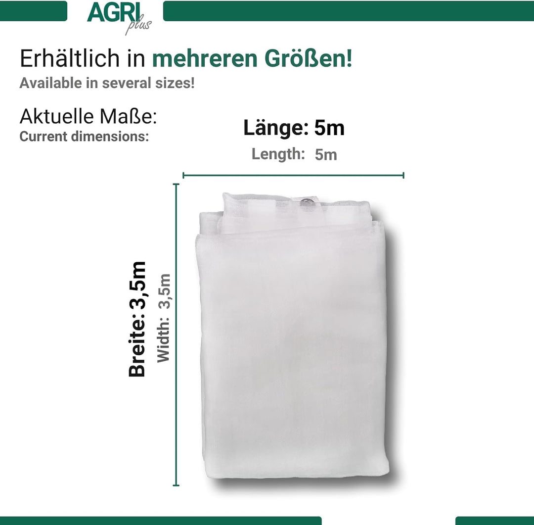 AGRI plus Poolnetz mit Ösen I 3,5 x 5 m I Verschiedene Masse I Engmaschiges Netz 0,8 x 0,8 mm I Abde