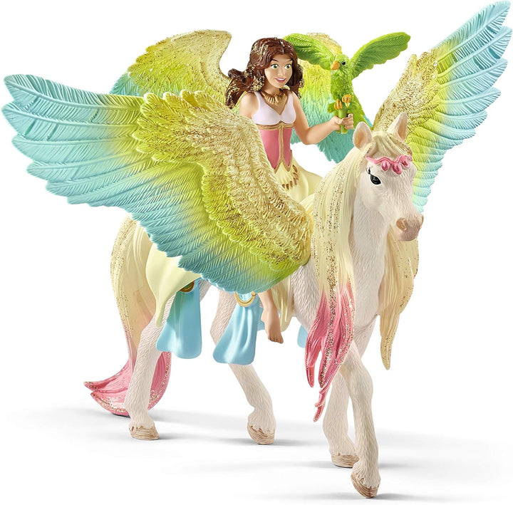 Schleich Bayala 70566 Fairy Surah with Glitter Pegasus, Multicolor, 16 x 15 x 18 cm Standardverpacku