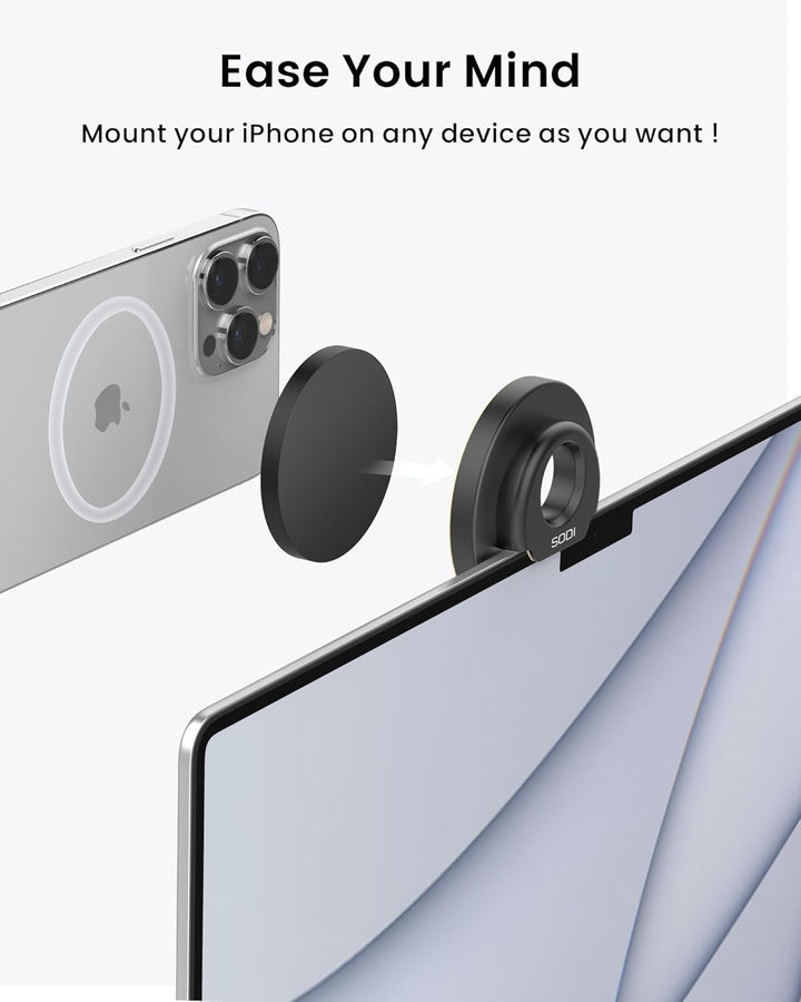 SODI kompatibel mit MagSafe Einstellbare Monitor-Halterung mit Magnet-Handyhalterung, für Laptop, Ap