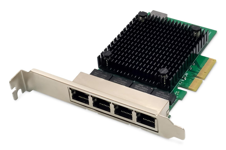 DIGITUS 2.5 Gigabit Ethernet Server Netzwerkkarte - 4 Port RJ45 - NIC - RTL8125B - 10/100/1000/2500