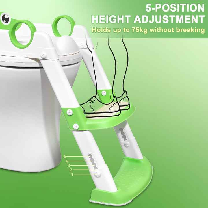 Toilettensitz Kinder mit Treppe,Toilettentrainer für Kind,Toilettenleiter für Kind,2-in-1 kinder Toi