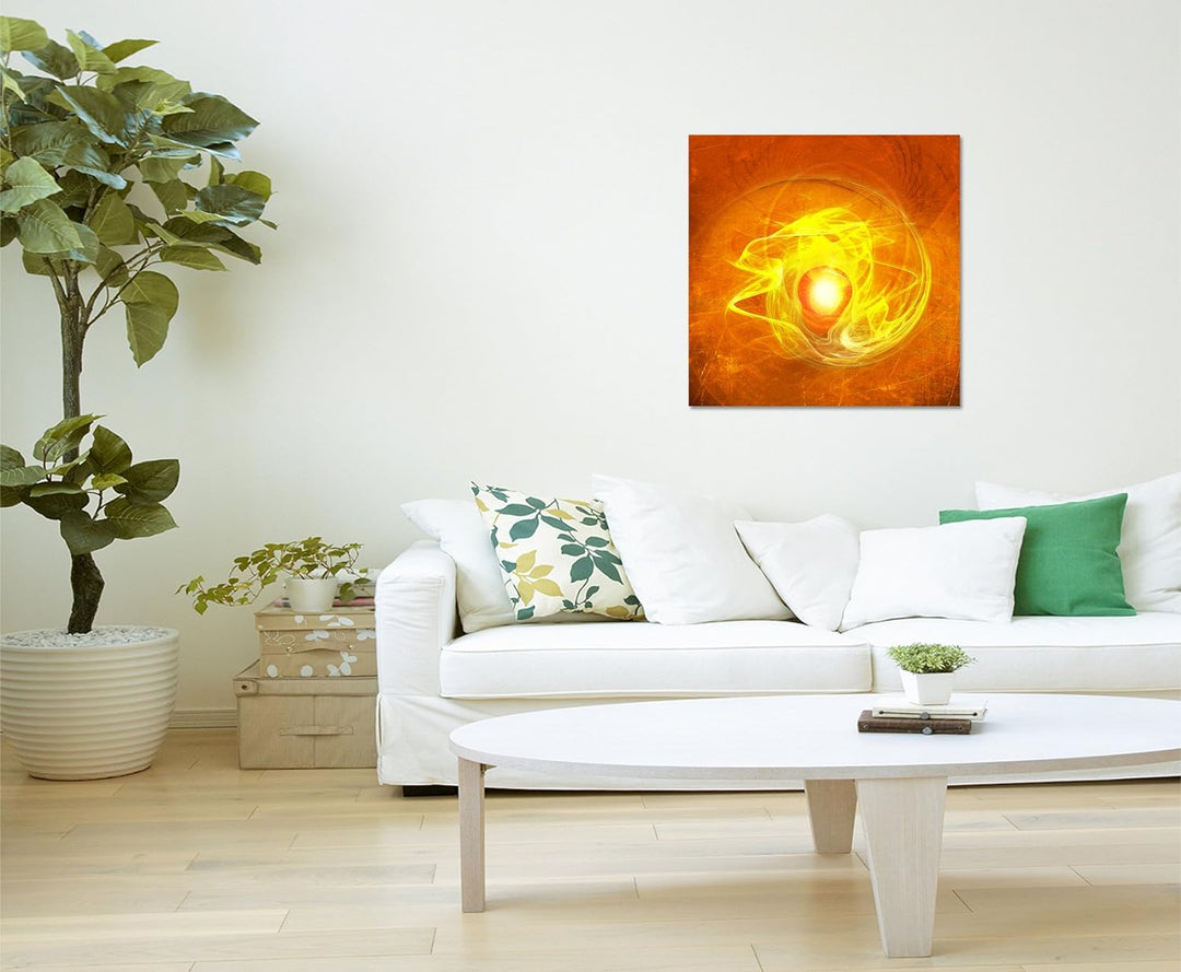 Paul Sinus Art Modernes Wandbild Abstrakt032_60x60cm Abstrakte Kunst Kunstdruck auf Leinwand Zeitlos