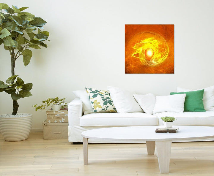 Paul Sinus Art Modernes Wandbild Abstrakt032_60x60cm Abstrakte Kunst Kunstdruck auf Leinwand Zeitlos