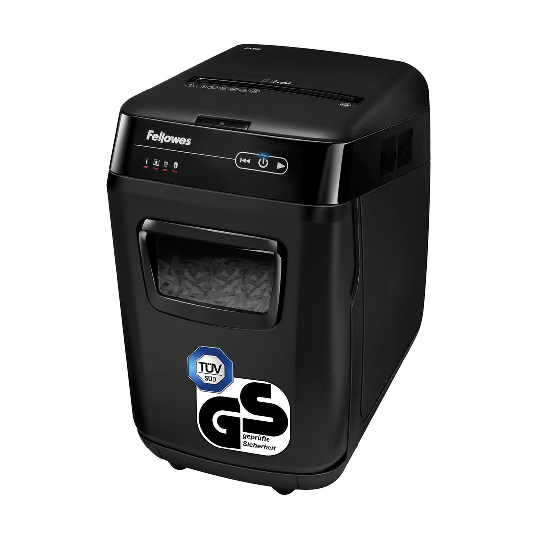 Fellowes Autofeed Aktenvernichter Automax™ 200C, 4 x 38 mm Partikelschnitt (P-4), 200 Blatt, für 1-3