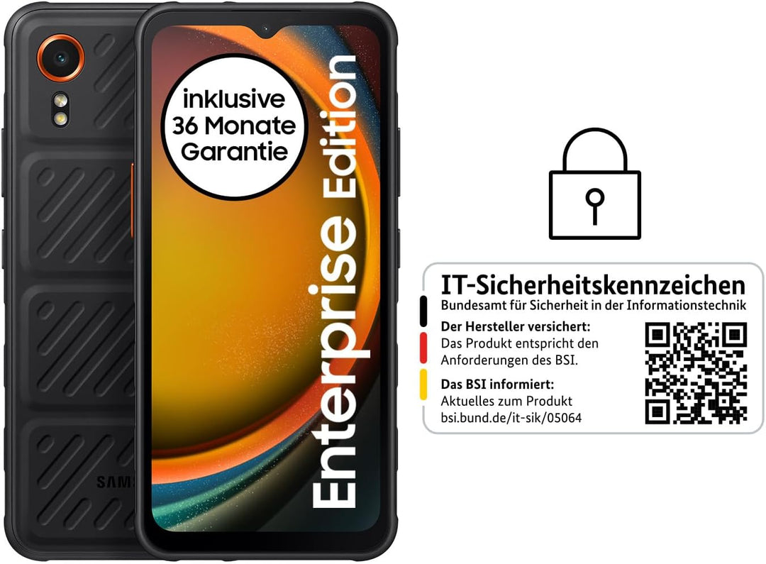 Samsung Galaxy Xcover7 Enterprise Edition, Robustes 6,6 Zoll Android Smartphone, 128 GB, 4.050 mAh A