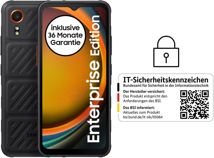 Samsung Galaxy Xcover7 Enterprise Edition, Robustes 6,6 Zoll Android Smartphone, 128 GB, 4.050 mAh A