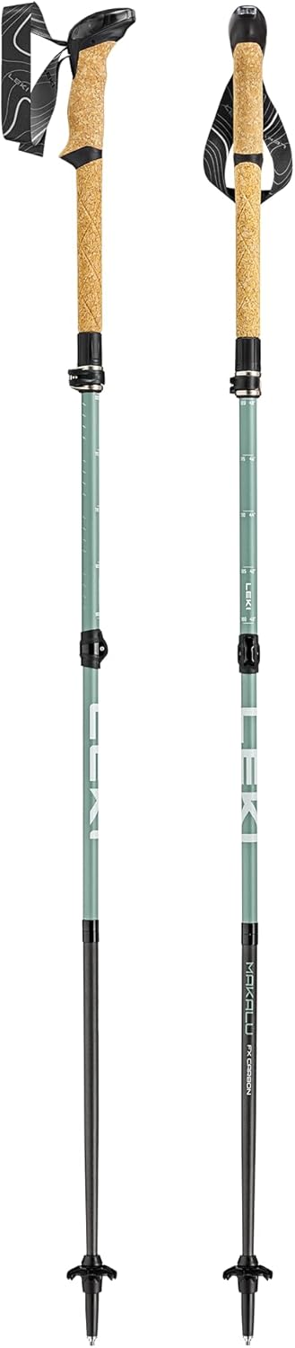 LEKI Makalu FX Carbon naturalcarbon-greygreen-white 100 - 120 cm, naturalcarbon-greygreen-white 100