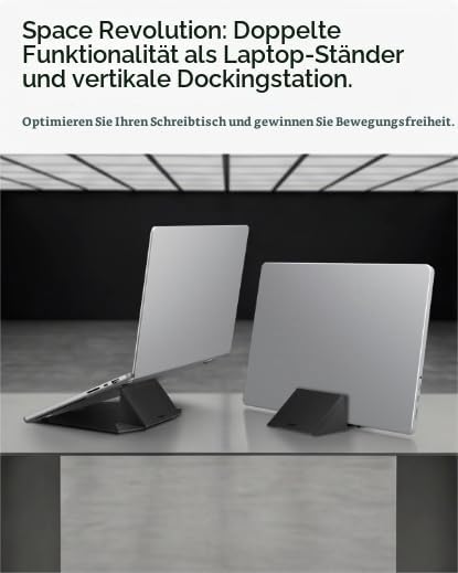 Spigen Slim Fold Laptop Ständer &amp;Vertikal Dock, Ergonomischer, Ultraflacher und Tragbarer Notebook-S