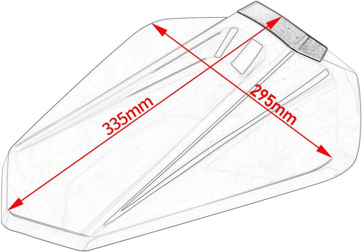 Motorrad-Soziussitzabdeckung für den Soziussitz, harter ABS-Motorverkleidung, Heckabschnitt für K.T.