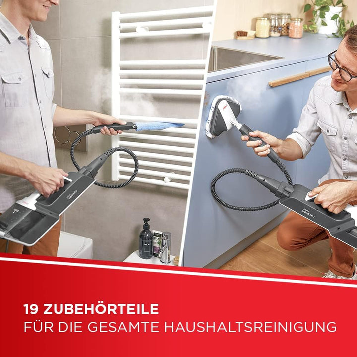 Polti Vaporetto SV650_Style, Dampfbesen mit integriertem Handreiniger, mit Extra-Dampffunktion, 19 Z