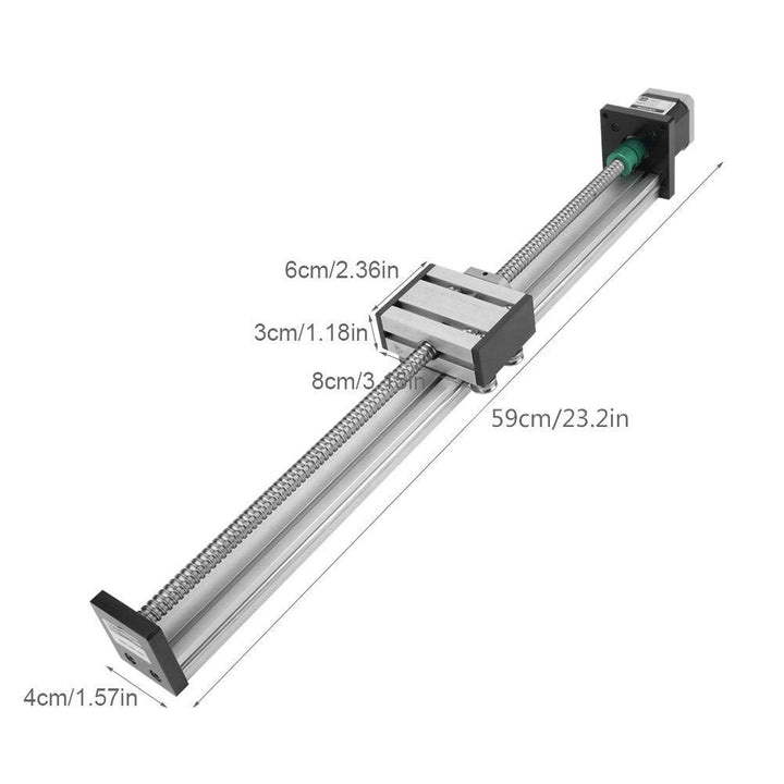 1204 Kugelumlaufspindel Linearschlitten, Linearführungsschiene Linearer Bühnenantrieb mit Schrittmot