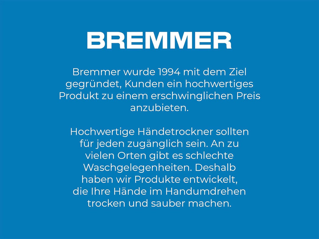 Bremmer Power Blade Händetrockner, gebürsteter Stahl
