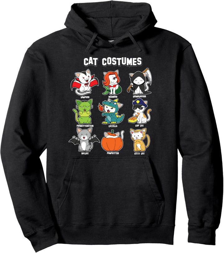 Katze Fantasie-Monster Kostüm Mietz Katzen Halloween Kostüme Pullover Hoodie