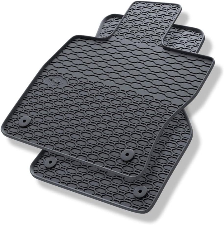 Mossa - Gummifussmatten Auto kompatibel mit Audi A3 Limousine, Sportback (2012-2020) schwarz Gummima