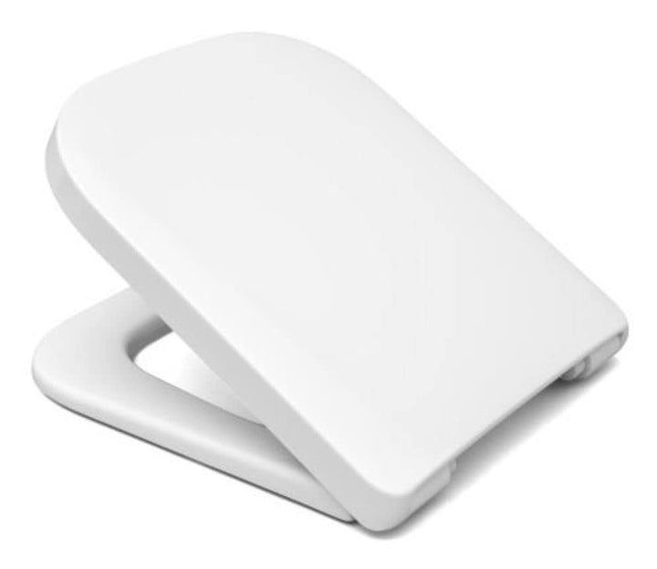 VIGOUR Derby WC Sitz DESIAS D-Form Weiss Absenkautomatik Edelstahlscharnier Softclose | NEU