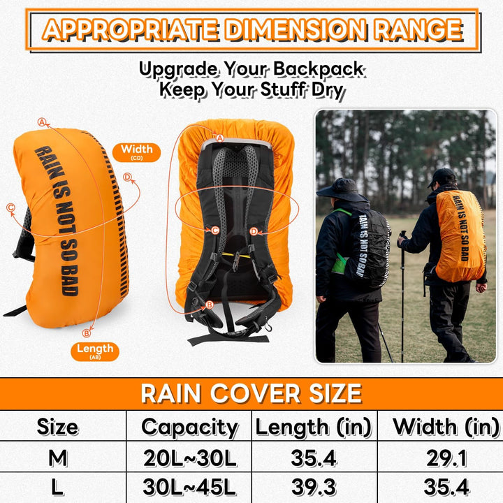 HIKEMAN Regenschutz für Rucksäcke Rucksackschutz Wasserdicht - Wasserdichter Rucksack Regenhülle,20L
