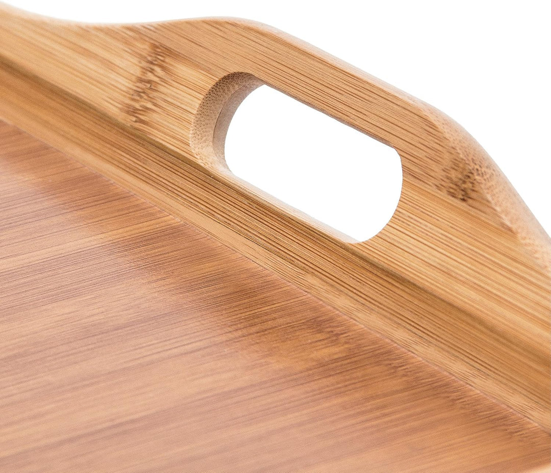 Relaxdays Betttablett Bambus H x B x T: ca. 25 x 52 x 33 cm Betttisch als Frühstückstablett oder Bei